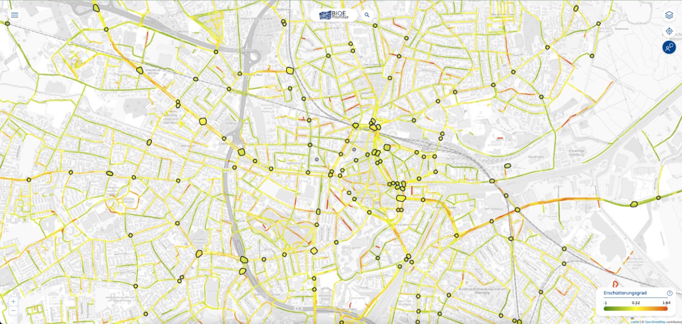 Abbildung 4: Erschütterungen im Stadtgebiet